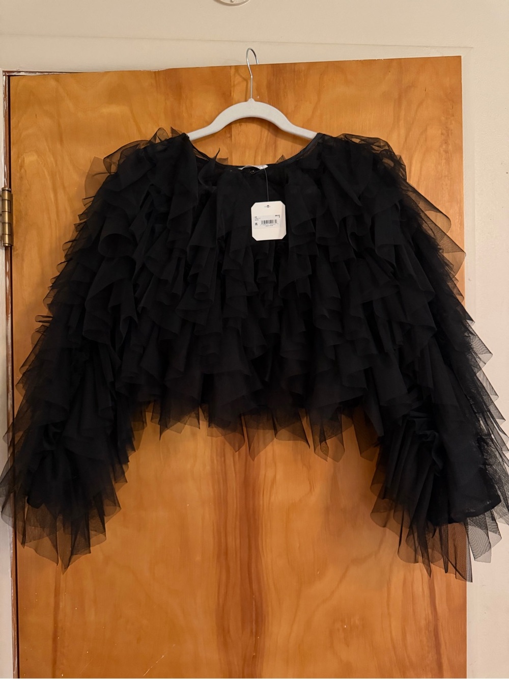 Black Ruffle Shirt